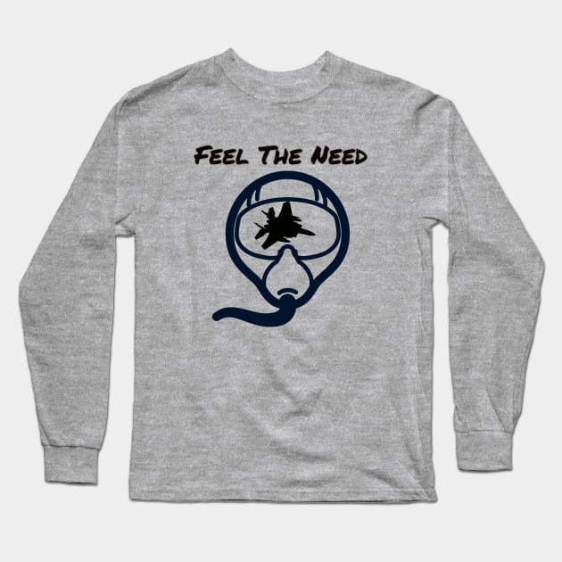 Fighter Pilot - Feel The Need T-Shirt Long Sleeve T-Shirt by ToochArt